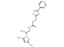 N-[2-(3,5-dimethyl-1H-pyrazol-1-yl)propyl]-3-(3-pyridin-4-yl-1,2,4-oxadiazol-5-yl)propanamide