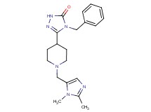 4-benzyl-5-{1-[(1,2-dimethyl-1H-imidazol-5-yl)methyl]-4-piperidinyl}-2,4-dihydro-3H-1,2,4-triazol-3-one