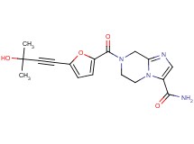 7-[5-(3-hydroxy-3-methylbut-1-yn-1-yl)-2-furoyl]-5,6,7,8-tetrahydroimidazo[1,2-a]pyrazine-3-carboxamide