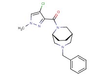 (1S*,5R*)-3-benzyl-6-[(4-chloro-1-methyl-1H-pyrazol-3-yl)carbonyl]-3,6-diazabicyclo[3.2.2]nonane