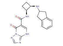 N-[(1S*,2R*)-2-(2,3-dihydro-1H-inden-2-ylamino)cyclobutyl]-7-oxo-4,7-dihydro[1,2,4]triazolo[1,5-a]pyrimidine-6-carboxamide