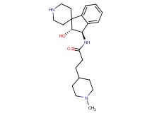 N-[(2R*,3R*)-2-hydroxy-2,3-dihydrospiro[indene-1,4'-piperidin]-3-yl]-3-(1-methyl-4-piperidinyl)propanamide