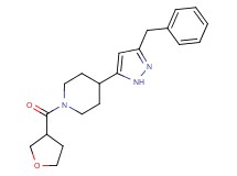 4-(3-benzyl-1H-pyrazol-5-yl)-1-(tetrahydrofuran-3-ylcarbonyl)piperidine