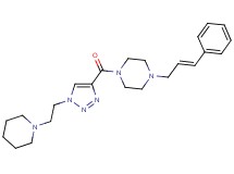 1-[(2E)-3-phenyl-2-propen-1-yl]-4-({1-[2-(1-piperidinyl)ethyl]-1H-1,2,3-triazol-4-yl}carbonyl)piperazine