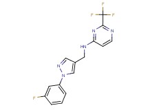 N-{[1-(3-fluorophenyl)-1H-pyrazol-4-yl]methyl}-2-(trifluoromethyl)pyrimidin-4-amine