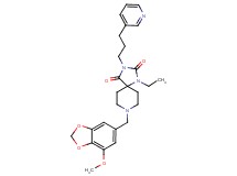 1-ethyl-8-[(7-methoxy-1,3-benzodioxol-5-yl)methyl]-3-[3-(3-pyridinyl)propyl]-1,3,8-triazaspiro[4.5]decane-2,4-dione