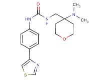 N-{[4-(dimethylamino)tetrahydro-2H-pyran-4-yl]methyl}-N'-[4-(1,3-thiazol-4-yl)phenyl]urea