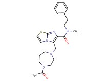 5-[(4-acetyl-1,4-diazepan-1-yl)methyl]-N-methyl-N-(2-phenylethyl)imidazo[2,1-b][1,3]thiazole-6-carboxamide