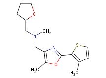 N-methyl-1-[5-methyl-2-(3-methyl-2-thienyl)-1,3-oxazol-4-yl]-N-(tetrahydrofuran-2-ylmethyl)methanamine
