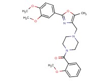 1-{[2-(3,4-dimethoxyphenyl)-5-methyl-1,3-oxazol-4-yl]methyl}-4-(2-methoxybenzoyl)piperazine