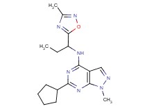 6-cyclopentyl-1-methyl-N-[1-(3-methyl-1,2,4-oxadiazol-5-yl)propyl]-1H-pyrazolo[3,4-d]pyrimidin-4-amine