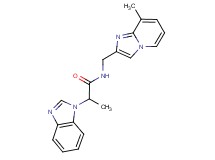 2-(1H-benzimidazol-1-yl)-N-[(8-methylimidazo[1,2-a]pyridin-2-yl)methyl]propanamide