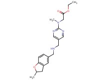 ethyl {methyl[5-({[(2-methyl-2,3-dihydro-1-benzofuran-5-yl)methyl]amino}methyl)pyrimidin-2-yl]amino}acetate