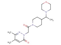 5,6-dimethyl-2-(2-{4-[1-(4-morpholinyl)ethyl]-1-piperidinyl}-2-oxoethyl)-3(2H)-pyridazinone