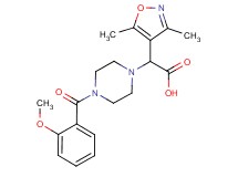 (3,5-dimethylisoxazol-4-yl)[4-(2-methoxybenzoyl)piperazin-1-yl]acetic acid