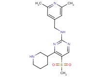 N-[(2,6-dimethyl-4-pyridinyl)methyl]-5-(methylsulfonyl)-4-(3-piperidinyl)-2-pyrimidinamine dihydrochloride