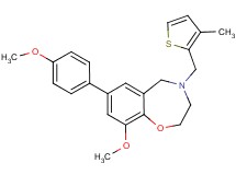 9-methoxy-7-(4-methoxyphenyl)-4-[(3-methyl-2-thienyl)methyl]-2,3,4,5-tetrahydro-1,4-benzoxazepine