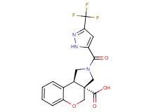 (3aR*,9bR*)-2-{[3-(trifluoromethyl)-1H-pyrazol-5-yl]carbonyl}-1,2,3,9b-tetrahydrochromeno[3,4-c]pyrrole-3a(4H)-carboxylic acid