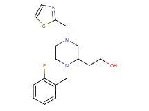 2-[1-(2-fluorobenzyl)-4-(1,3-thiazol-2-ylmethyl)-2-piperazinyl]ethanol