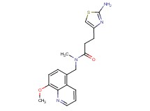 3-(2-amino-1,3-thiazol-4-yl)-N-[(8-methoxyquinolin-5-yl)methyl]-N-methylpropanamide