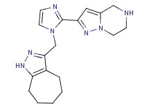 3-{[2-(4,5,6,7-tetrahydropyrazolo[1,5-a]pyrazin-2-yl)-1H-imidazol-1-yl]methyl}-1,4,5,6,7,8-hexahydrocyclohepta[c]pyrazole dihydrochloride