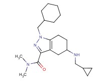 1-(cyclohexylmethyl)-5-[(cyclopropylmethyl)amino]-N,N-dimethyl-4,5,6,7-tetrahydro-1H-indazole-3-carboxamide