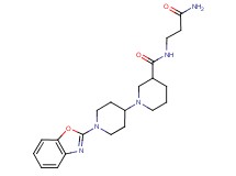 N-(3-amino-3-oxopropyl)-1'-(1,3-benzoxazol-2-yl)-1,4'-bipiperidine-3-carboxamide