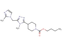 butyl 4-{4-methyl-5-[(2-methyl-1H-imidazol-1-yl)methyl]-4H-1,2,4-triazol-3-yl}piperidine-1-carboxylate