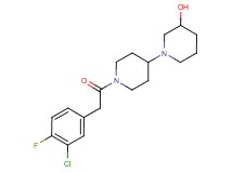 1'-[(3-chloro-4-fluorophenyl)acetyl]-1,4'-bipiperidin-3-ol