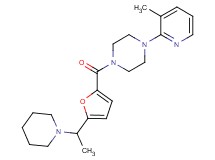 1-(3-methyl-2-pyridinyl)-4-{5-[1-(1-piperidinyl)ethyl]-2-furoyl}piperazine