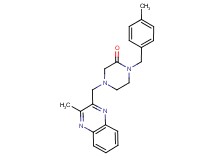 1-(4-methylbenzyl)-4-[(3-methyl-2-quinoxalinyl)methyl]-2-piperazinone