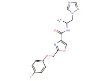 2-[(4-fluorophenoxy)methyl]-N-[1-methyl-2-(1H-1,2,4-triazol-1-yl)ethyl]-1,3-oxazole-4-carboxamide