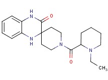 1-[(1-ethyl-2-piperidinyl)carbonyl]-1',4'-dihydro-3'H-spiro[piperidine-4,2'-quinoxalin]-3'-one