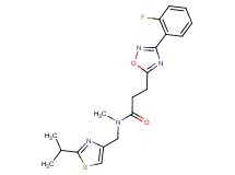 3-[3-(2-fluorophenyl)-1,2,4-oxadiazol-5-yl]-N-[(2-isopropyl-1,3-thiazol-4-yl)methyl]-N-methylpropanamide
