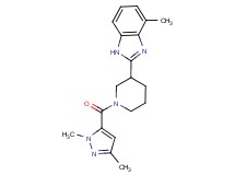 2-{1-[(1,3-dimethyl-1H-pyrazol-5-yl)carbonyl]-3-piperidinyl}-4-methyl-1H-benzimidazole