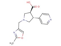 (3S*,4R*)-1-[(2-methyl-1,3-oxazol-4-yl)methyl]-4-pyridin-4-ylpyrrolidine-3-carboxylic acid