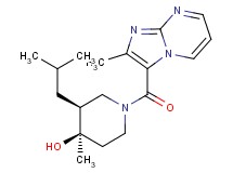(3S*,4R*)-3-isobutyl-4-methyl-1-[(2-methylimidazo[1,2-a]pyrimidin-3-yl)carbonyl]piperidin-4-ol