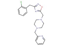 1-{[3-(2-chlorobenzyl)-1,2,4-oxadiazol-5-yl]methyl}-4-(2-pyridinylmethyl)piperazine