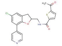 5-acetyl-N-{[5-chloro-7-(4-pyridinyl)-2,3-dihydro-1-benzofuran-2-yl]methyl}-2-thiophenecarboxamide