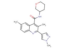 3,6-dimethyl-2-(1-methyl-1H-pyrazol-4-yl)-N-(tetrahydro-2H-pyran-3-yl)quinoline-4-carboxamide