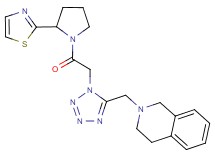 2-[(1-{2-oxo-2-[2-(1,3-thiazol-2-yl)-1-pyrrolidinyl]ethyl}-1H-tetrazol-5-yl)methyl]-1,2,3,4-tetrahydroisoquinoline