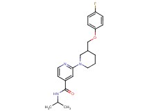 2-{3-[(4-fluorophenoxy)methyl]-1-piperidinyl}-N-isopropylisonicotinamide
