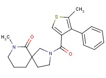 7-methyl-2-[(5-methyl-4-phenyl-3-thienyl)carbonyl]-2,7-diazaspiro[4.5]decan-6-one