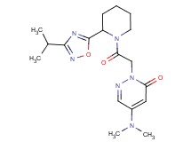 5-(dimethylamino)-2-{2-[2-(3-isopropyl-1,2,4-oxadiazol-5-yl)-1-piperidinyl]-2-oxoethyl}-3(2H)-pyridazinone