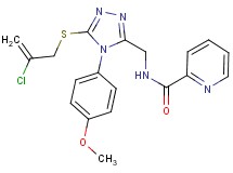 N-{[5-[(2-chloro-2-propen-1-yl)thio]-4-(4-methoxyphenyl)-4H-1,2,4-triazol-3-yl]methyl}-2-pyridinecarboxamide