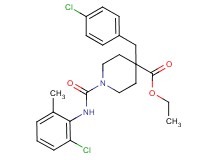 ethyl 4-(4-chlorobenzyl)-1-{[(2-chloro-6-methylphenyl)amino]carbonyl}-4-piperidinecarboxylate