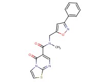 N-methyl-5-oxo-N-[(3-phenyl-5-isoxazolyl)methyl]-5H-[1,3]thiazolo[3,2-a]pyrimidine-6-carboxamide
