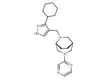 (1R*,5R*)-6-[(3-cyclohexyl-1H-pyrazol-4-yl)methyl]-3-(2-pyrazinyl)-3,6-diazabicyclo[3.2.2]nonane