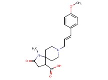 8-[(2E)-3-(4-methoxyphenyl)prop-2-en-1-yl]-1-methyl-2-oxo-1,8-diazaspiro[4.5]decane-4-carboxylic acid