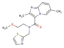 N-(2-methoxyethyl)-2,6-dimethyl-N-(1,3-thiazol-2-ylmethyl)imidazo[1,2-a]pyridine-3-carboxamide